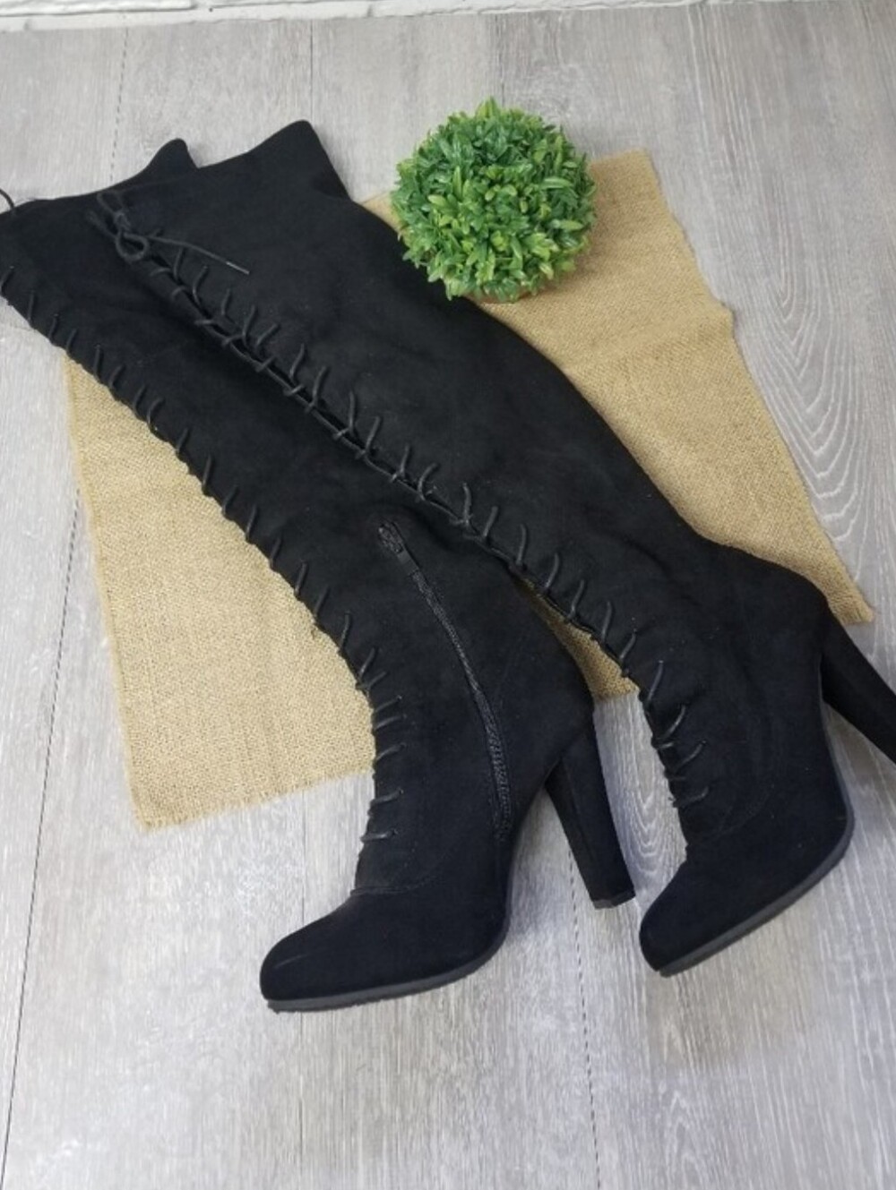 Over The Knee Thigh High Lace Up Boots